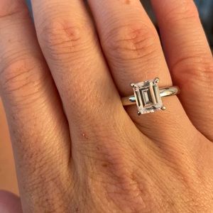 QVC Diamonique Emerald Solitaire